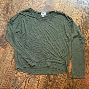 OLD NAVY GREEN LONG SLEEVE TOP SIZE SMALL